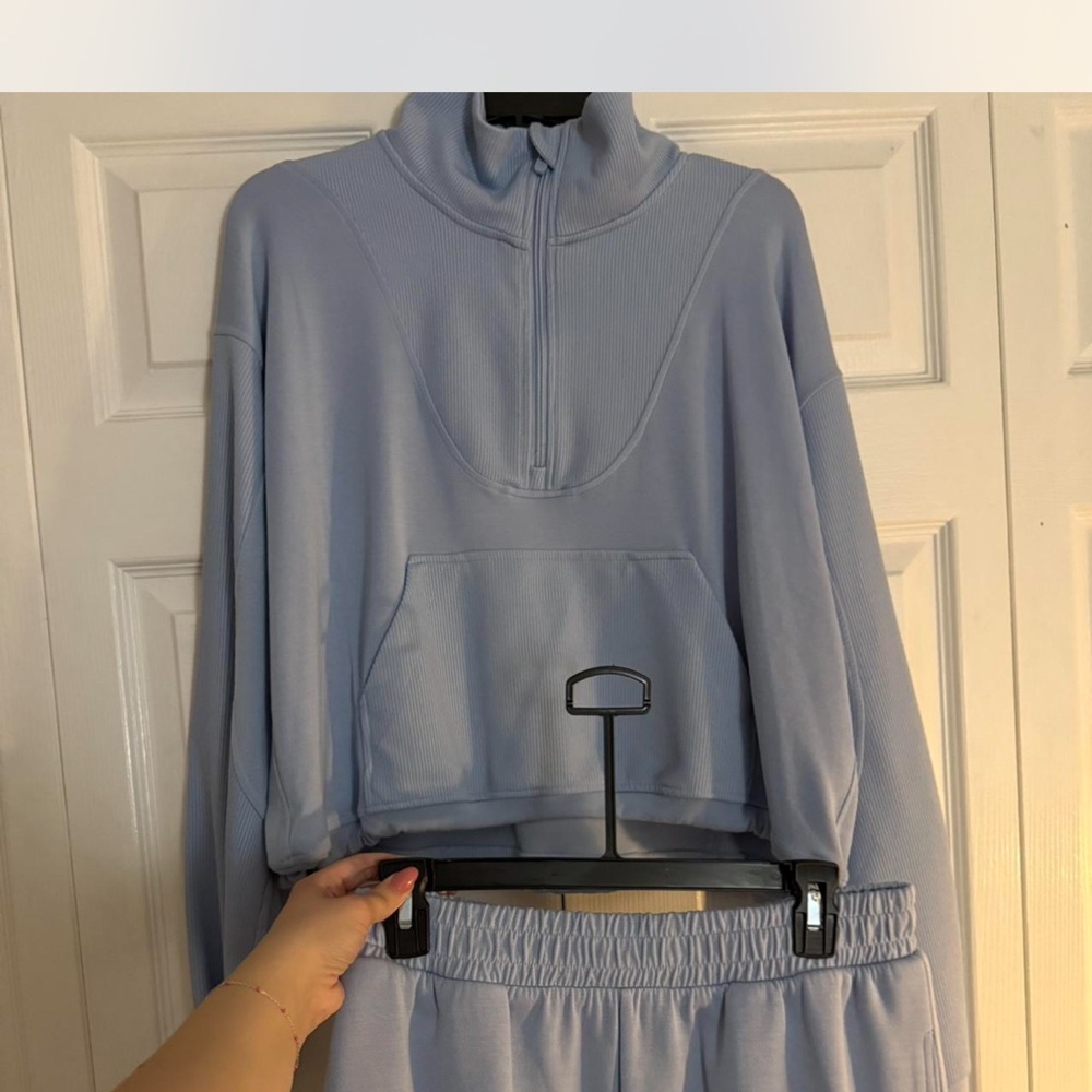 Light Blue Quarter-Zip Tracksuit